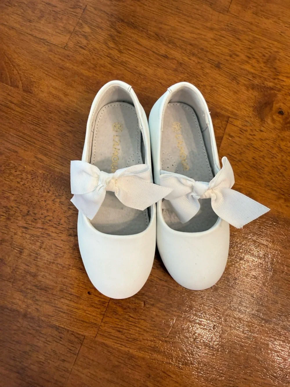 L'Amour Pauline Special Occasion Bow Flat White Ribbon Tie Ballet Flat shoes 10